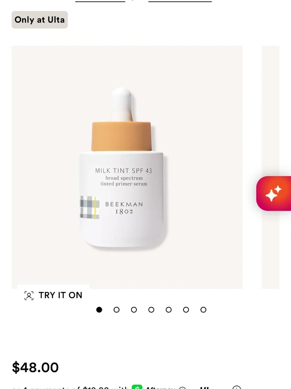 Beekman 1802 Milk Tint SPF 43 Tinted Primer Serum.